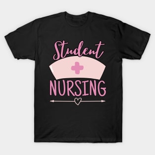 Pastel Nurse Students Nursing Pink T-Shirt